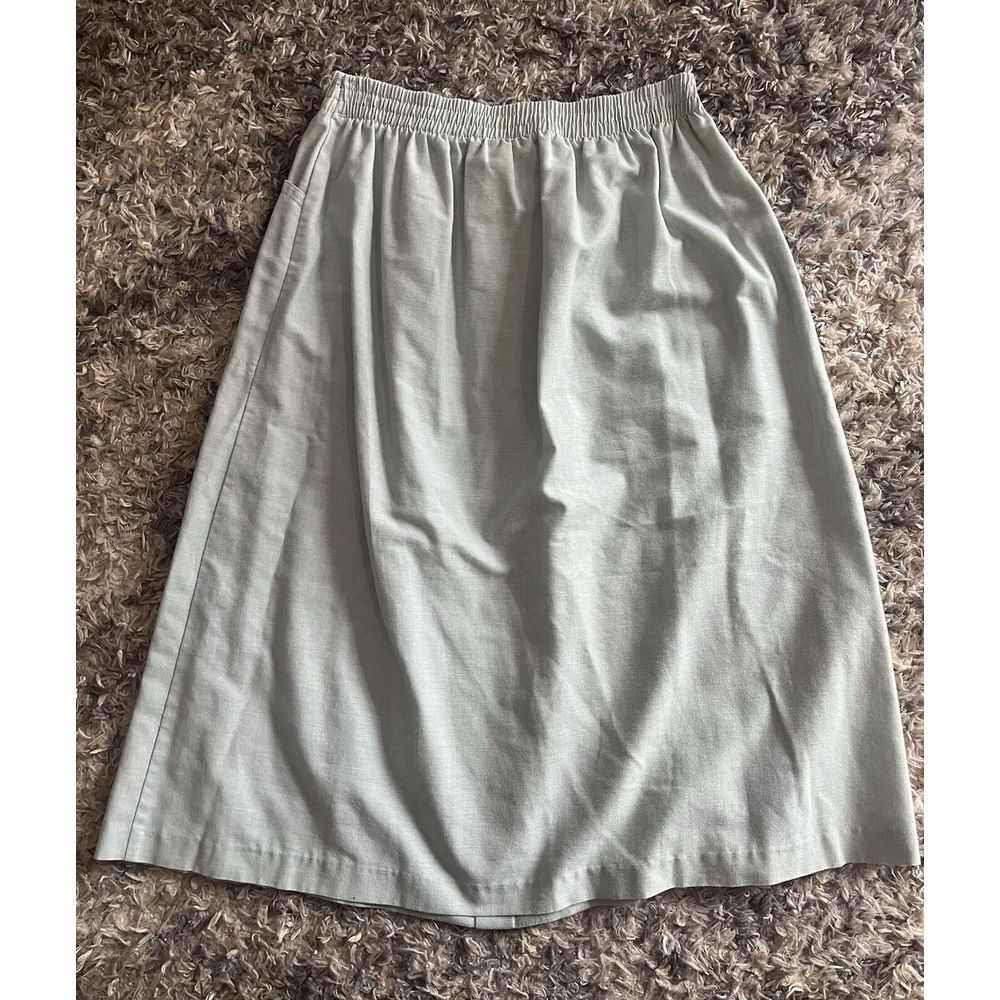 Vintage Cricket Lane Mint Green Skirt Sz 14 - Picture 6 of 6